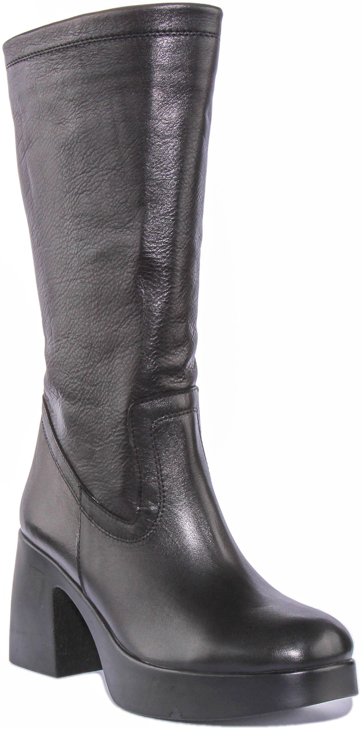 JUSTINREESS ENGLAND Paola Knee High Boot In Black | Platform Boots ...