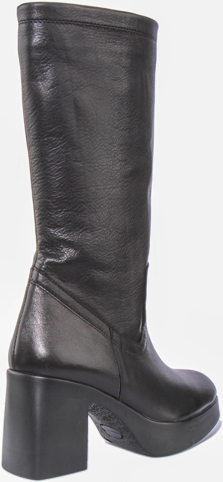 Paola Knee High Boot In Black