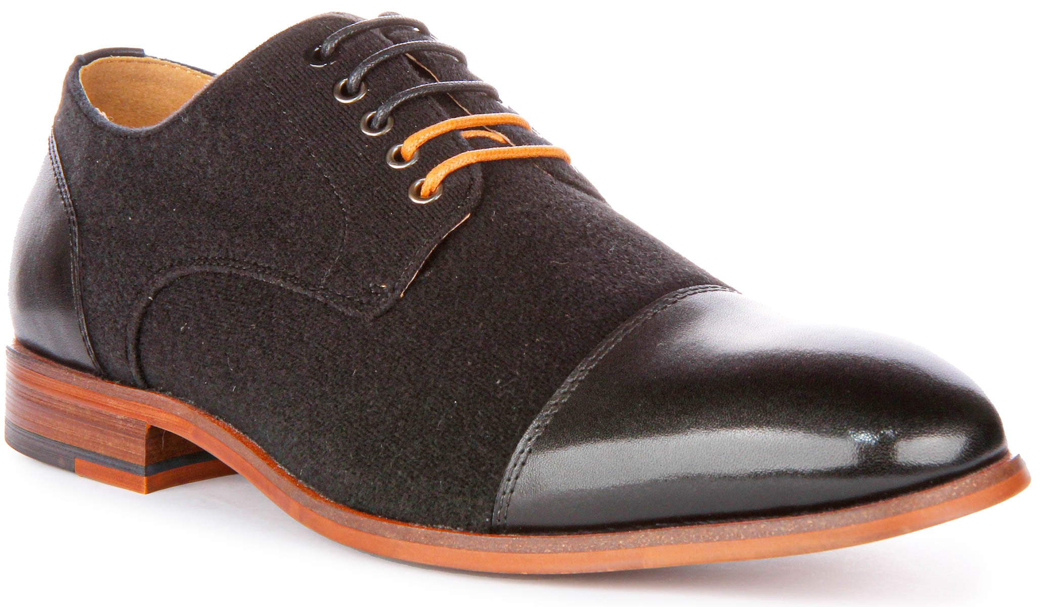 JUSTINREESS ENGLAND Caleb In Black | Velvet Oxford Toe Shoe – Justin Reess