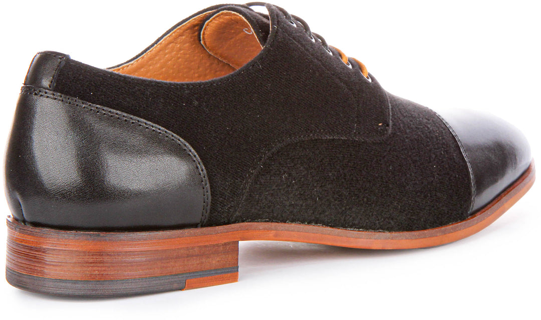 Caleb Velvet Shoes In Black