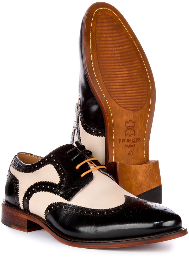 Kai Lace up Brogue Shoes In Black
