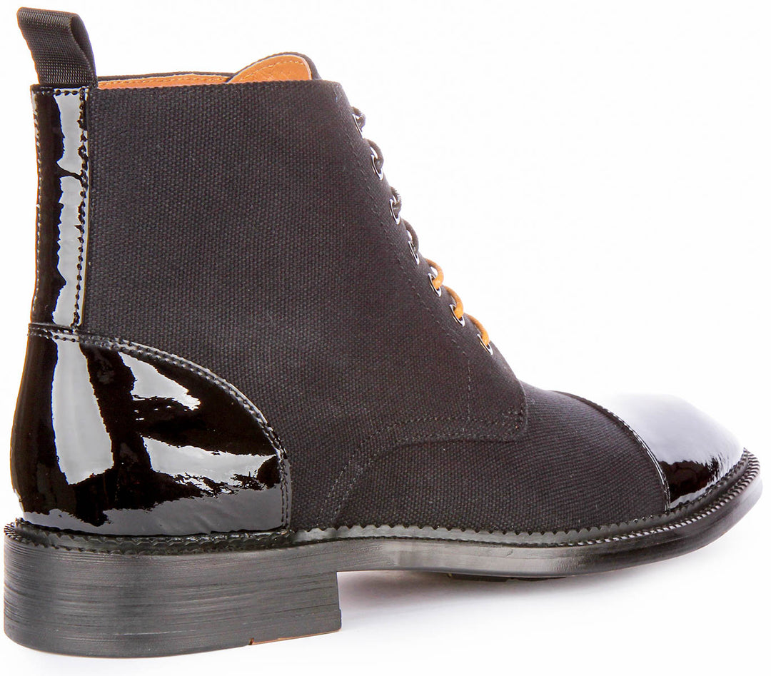 Harrison Ankle Boots In Black Patent