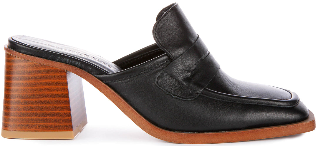 Charlie Open Shoe Loafer In Black Leather
