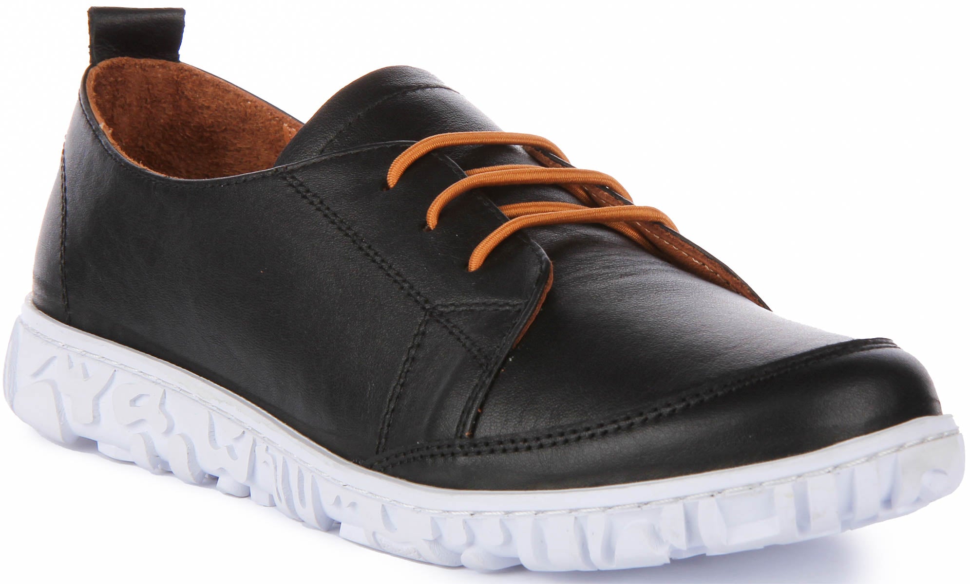 JUSTINREESS ENGLAND Black | Womens Lace up Soft Comfort Casual Shoe ...