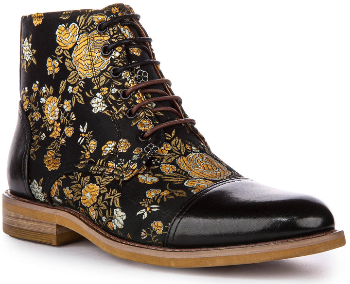 Adam Floral W Ankle Boots In Black