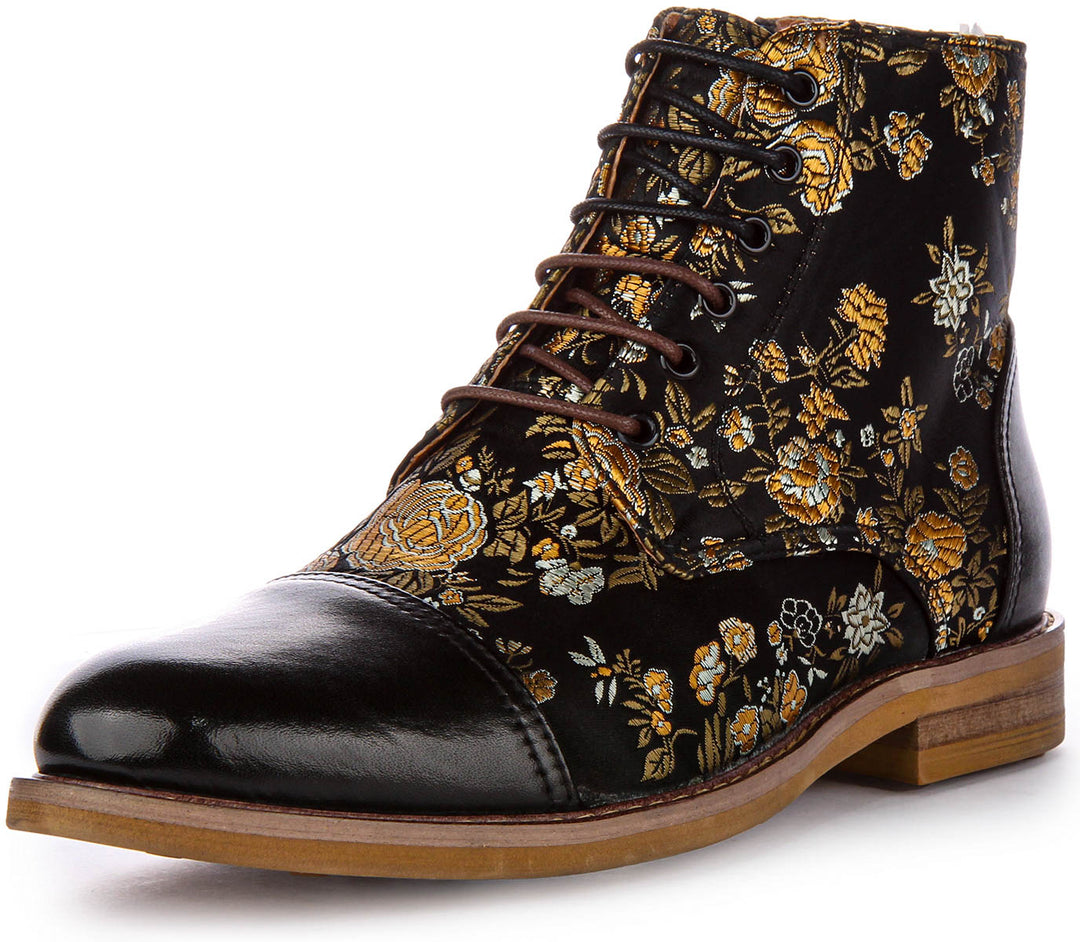 Adam Floral W Ankle Boots In Black