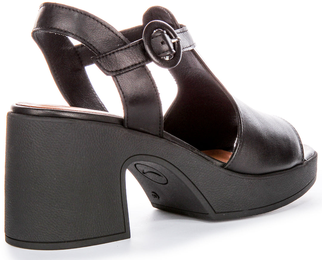 Yuka Heel Sandals In Black