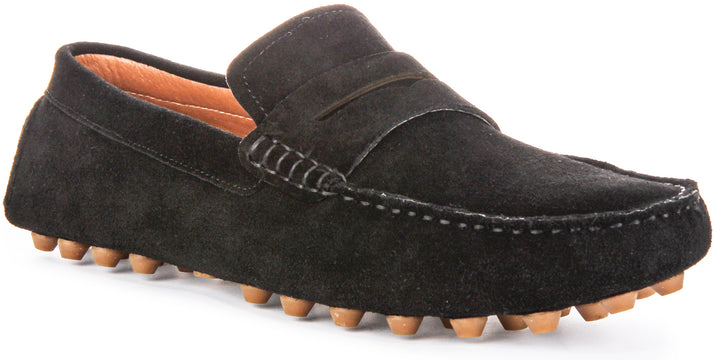 Frank Driving Loafers In Black