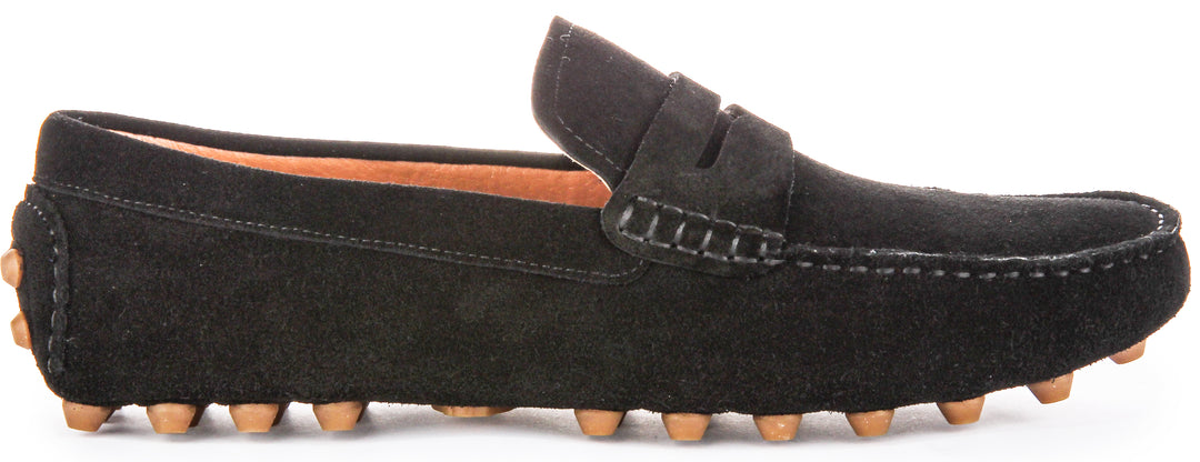 Frank Driving Loafers In Black