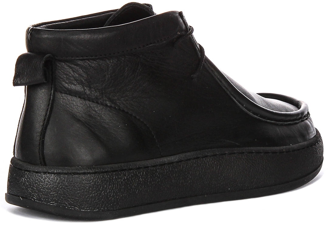 Kyla Leather Ankle Boots In Black