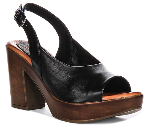 Serene Open Toe Sandals In Black