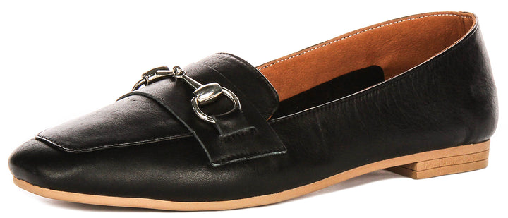 Romy Loafers in Black Leather