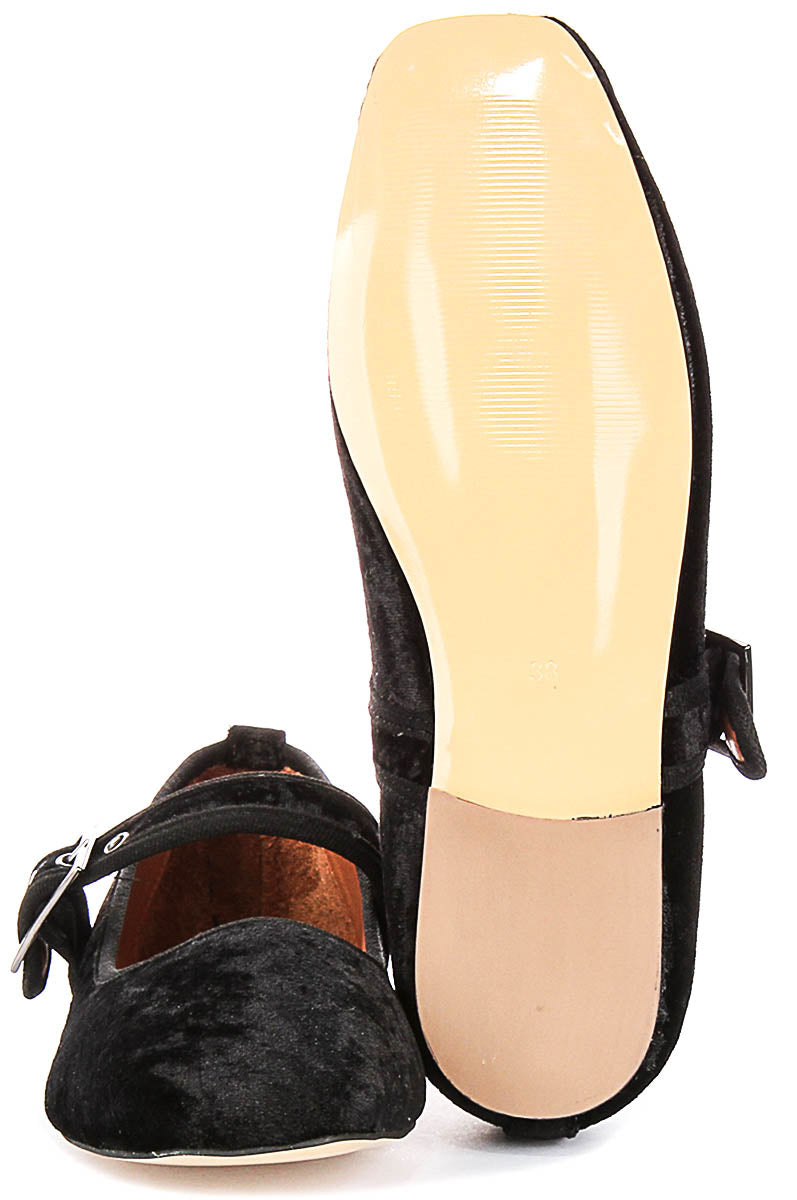 Kiera 2 Mary Jane In Black Velvet