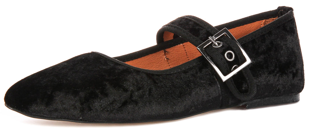 Kiera 2 Mary Jane In Black Velvet