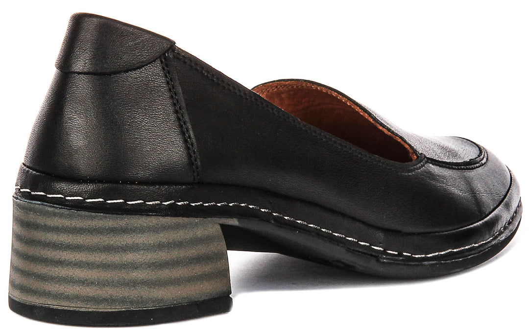 Penny In Black Heel Loafer