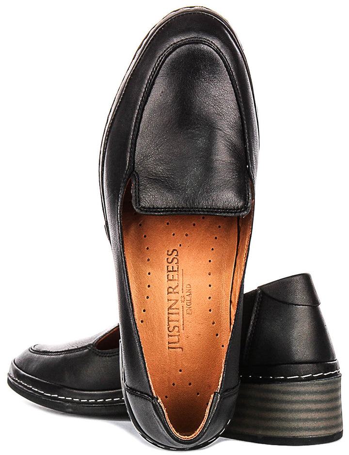 Penny In Black Heel Loafer