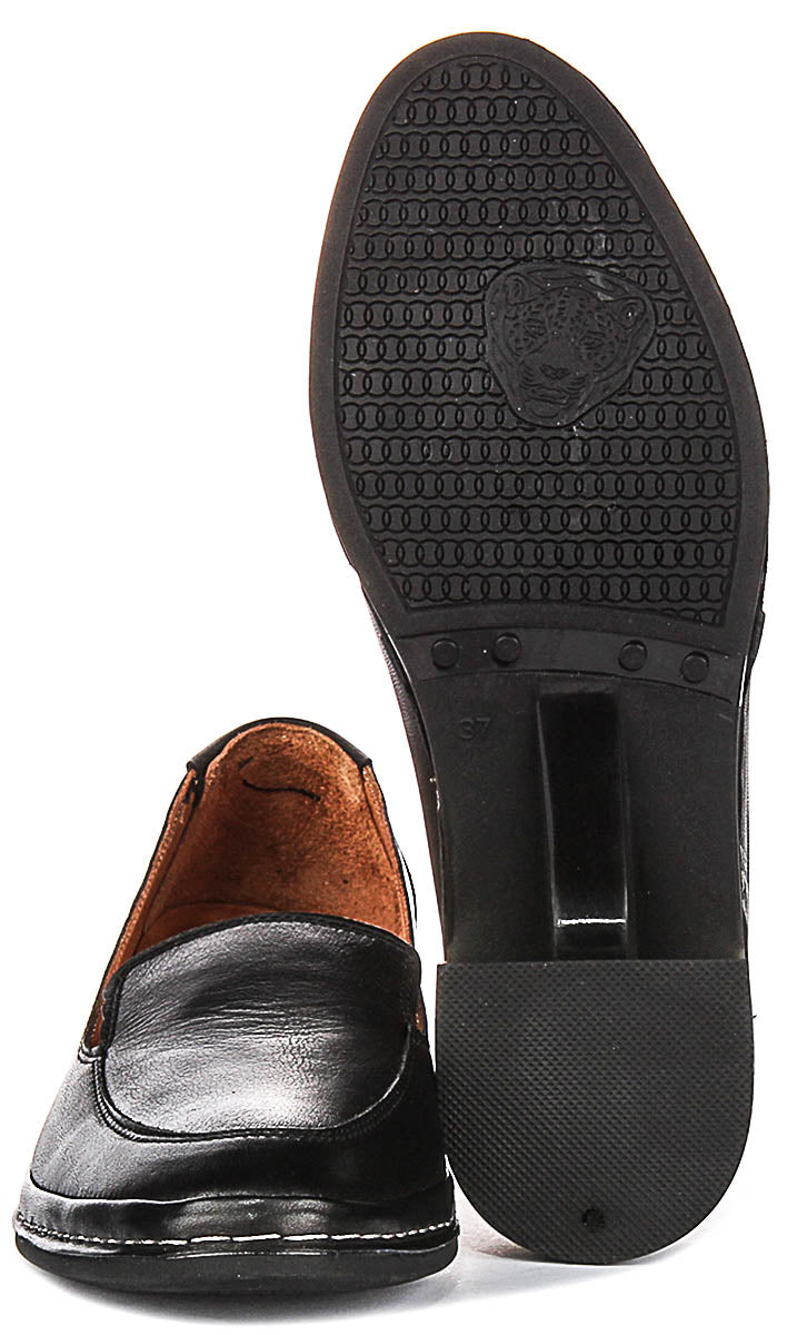 Penny In Black Heel Loafer
