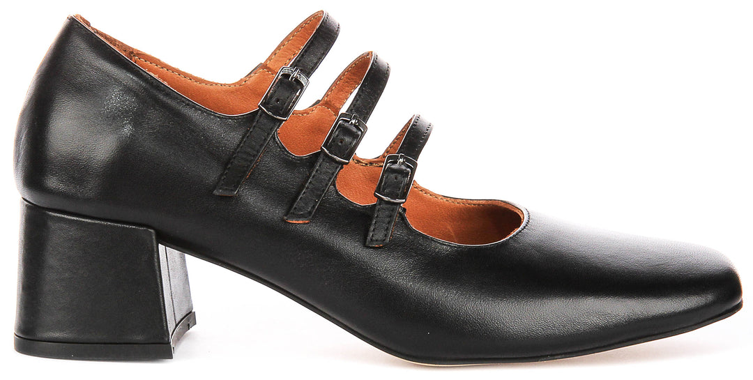 Kate 2 Mary Jane Heel In Black Leather