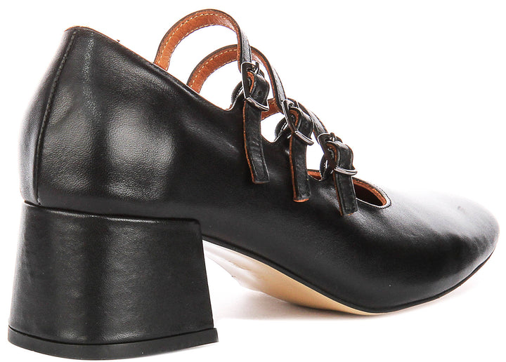 Kate 2 Mary Jane Heel In Black Leather