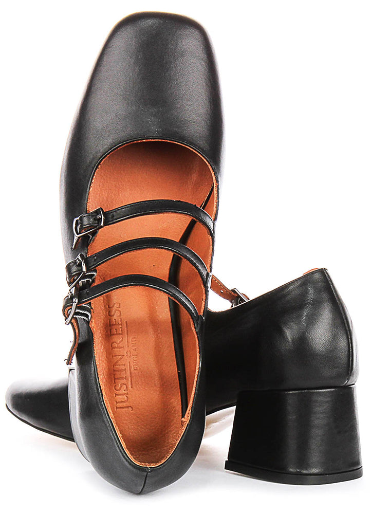 Kate 2 Mary Jane Heel In Black Leather