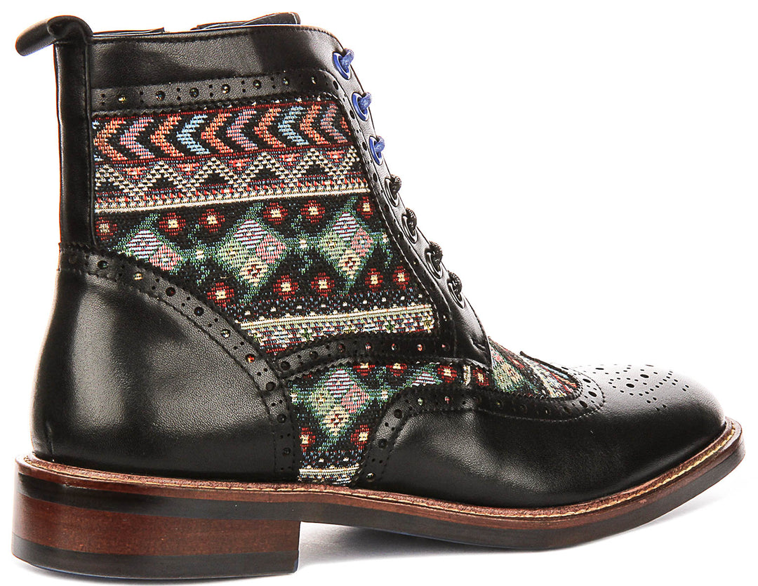 Carlos In Black Brogue Boots