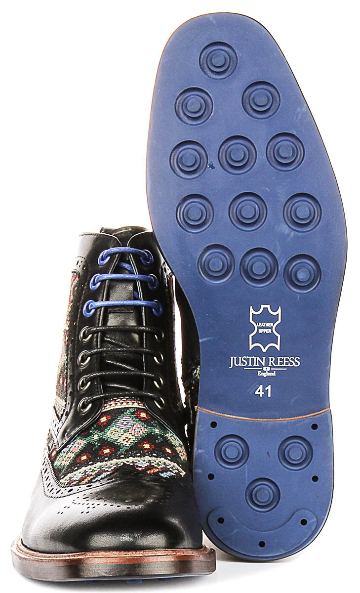 Carlos In Black Brogue Boots
