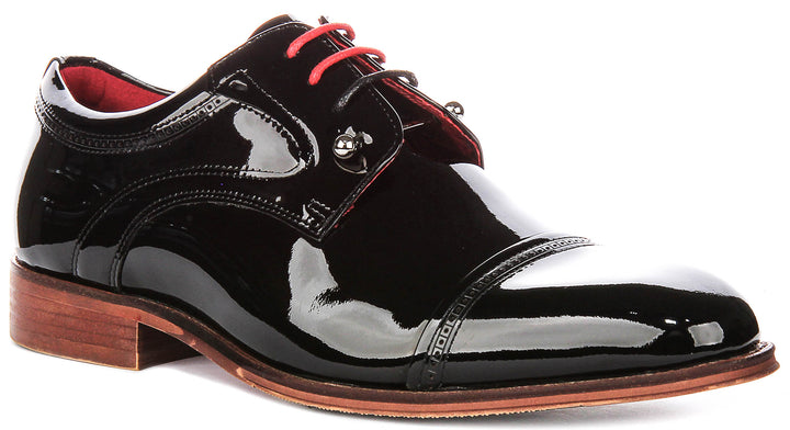 Lawrence Oxford Shoes In Black Patent