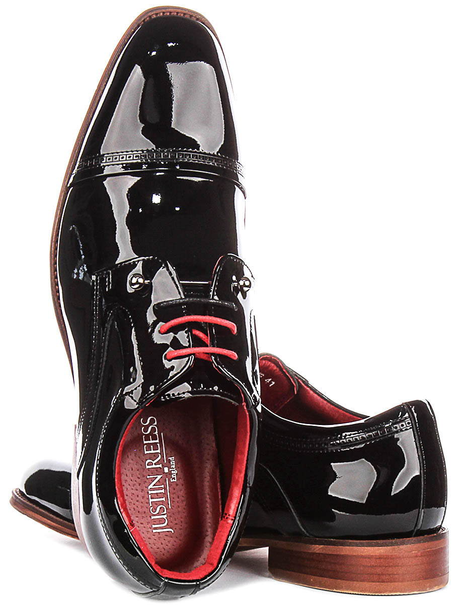 Lawrence Oxford Shoes In Black Patent