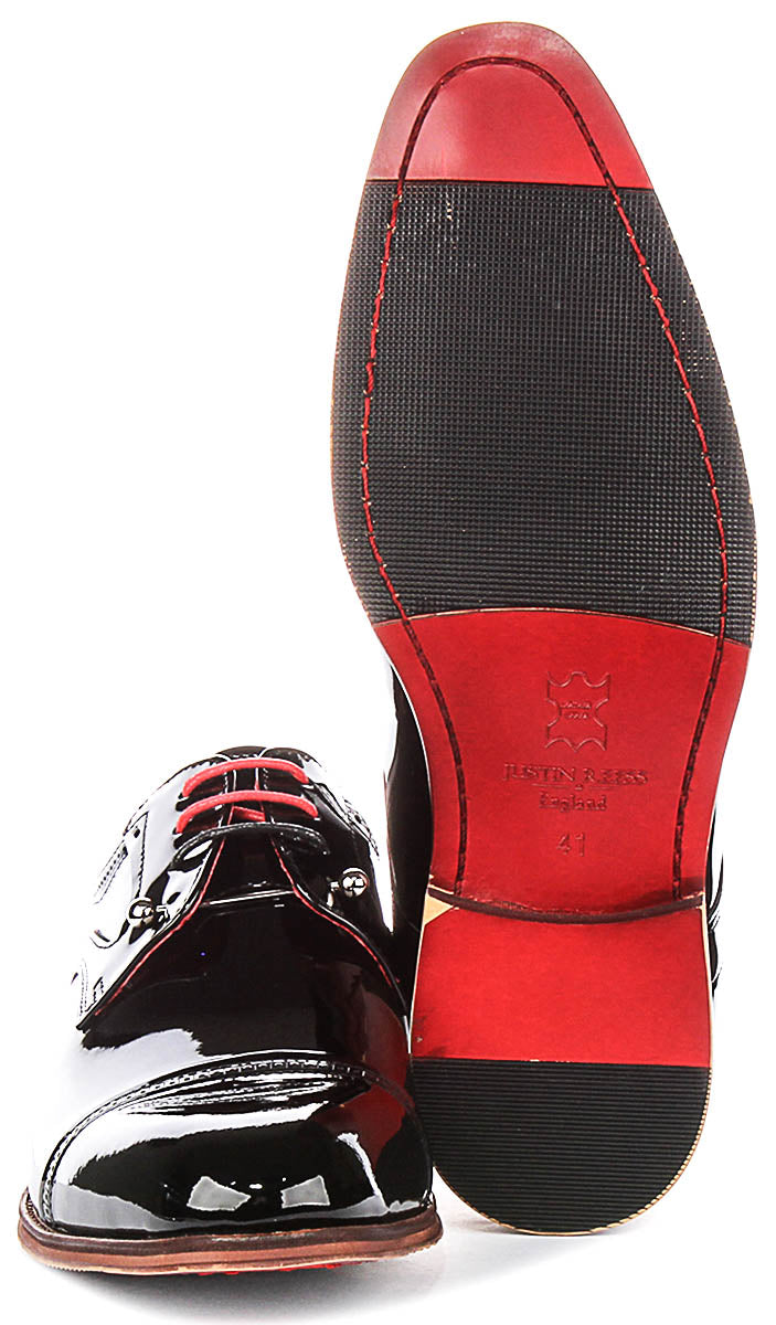 Lawrence Oxford Shoes In Black Patent