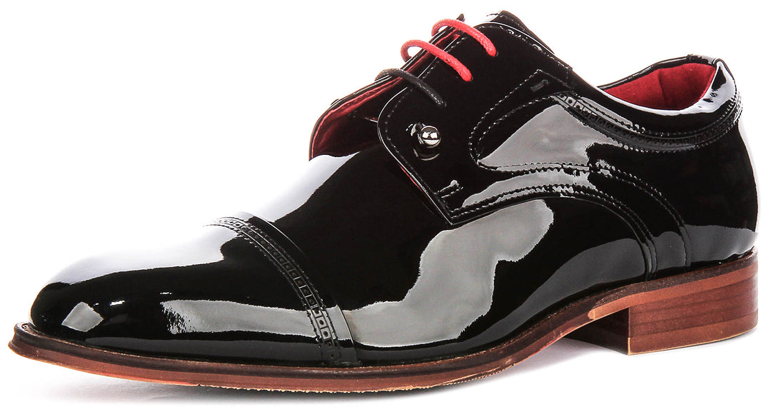 Lawrence Oxford Shoes In Black Patent
