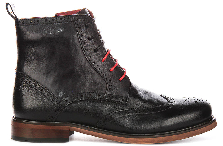 Patrick In Black Brogue Boots