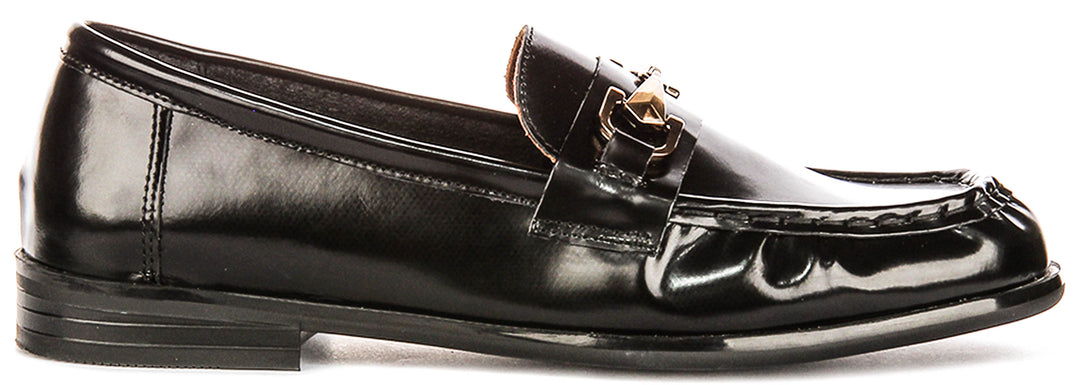 Trish In Hi Shine Black Loafer