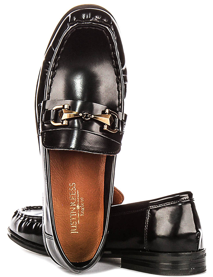 Trish In Hi Shine Black Loafer