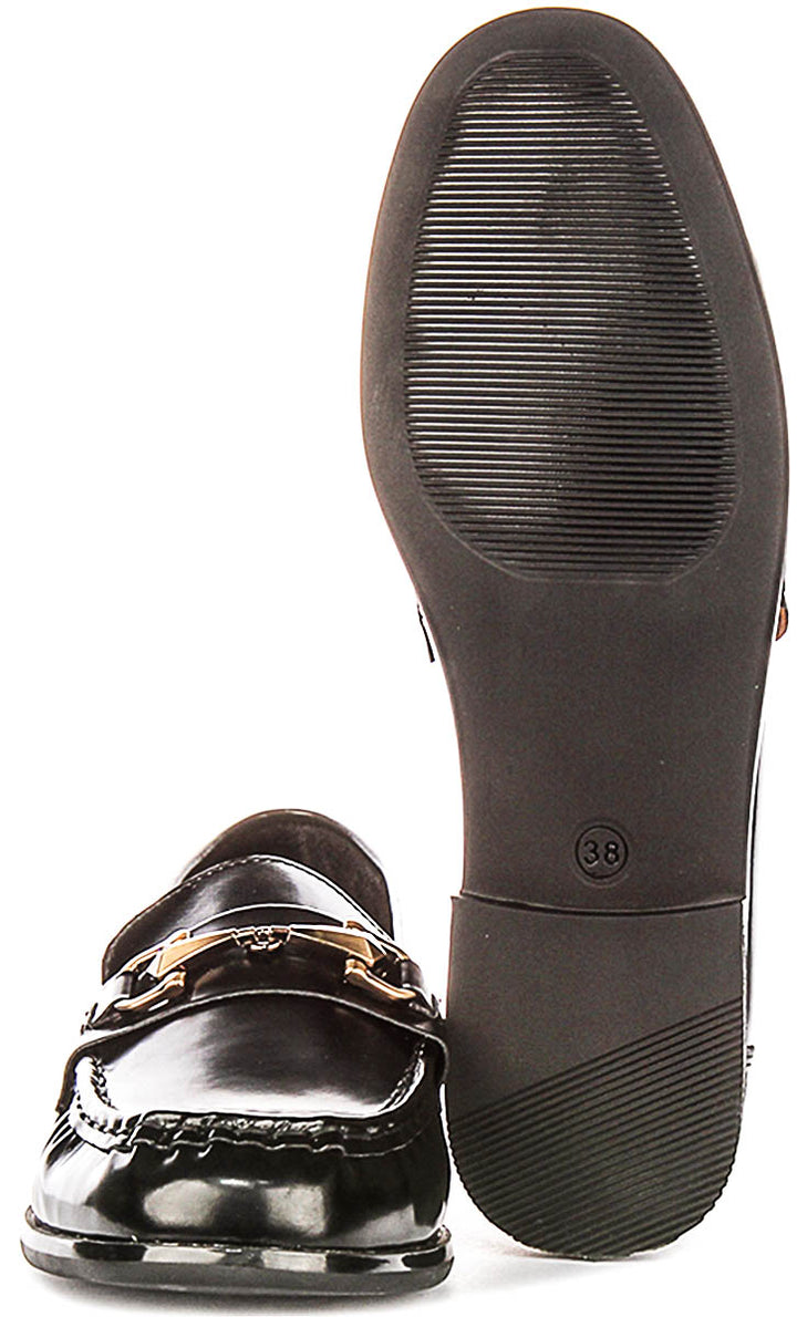 Trish In Hi Shine Black Loafer