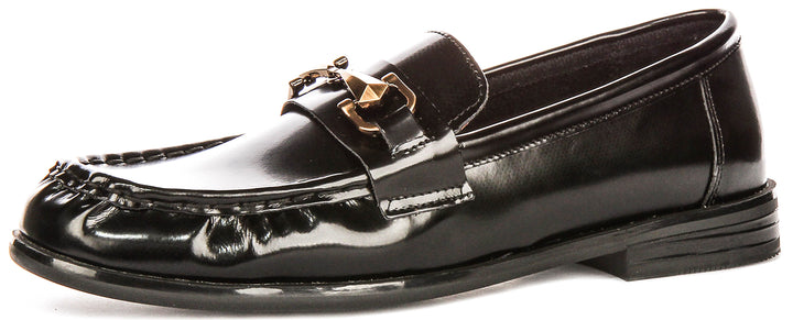 Trish In Hi Shine Black Loafer