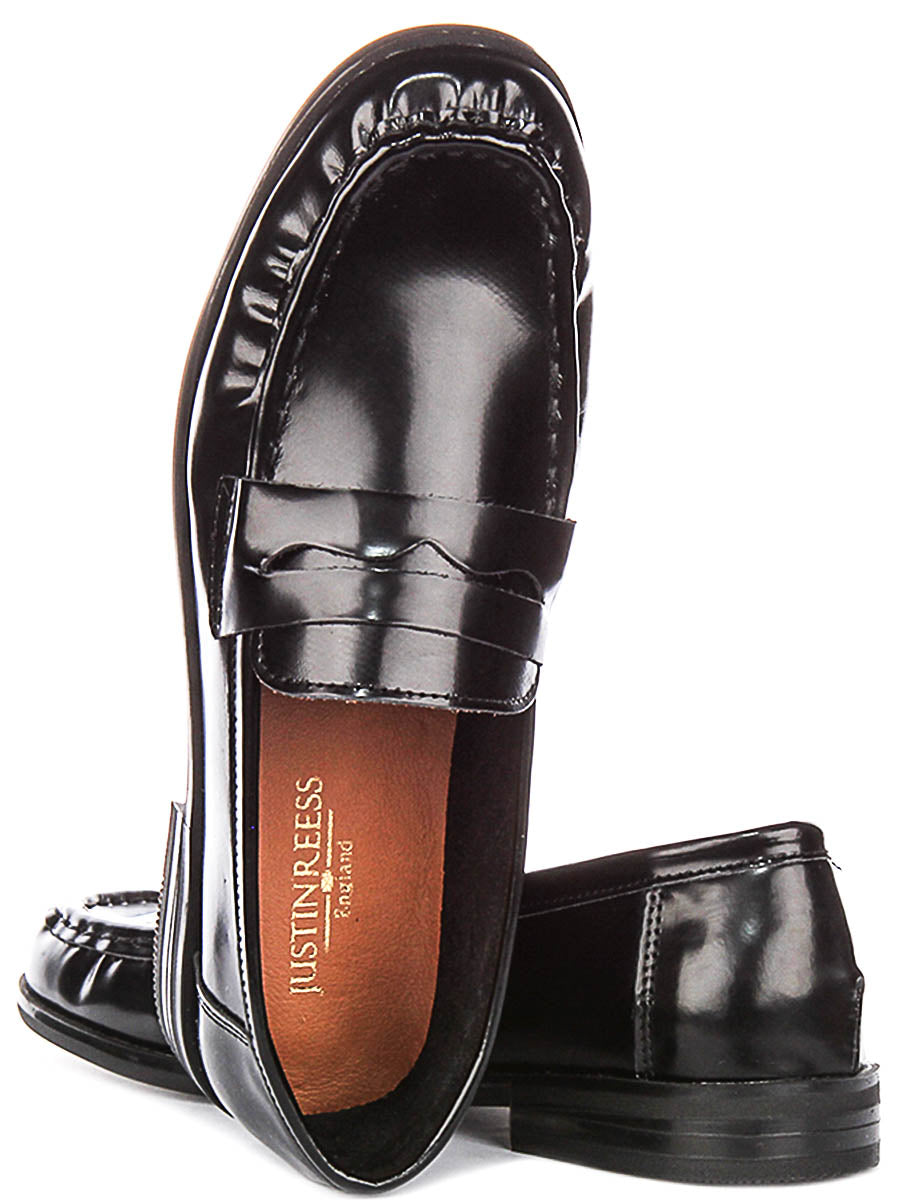 Rayleigh In Hi Shine Black Loafers