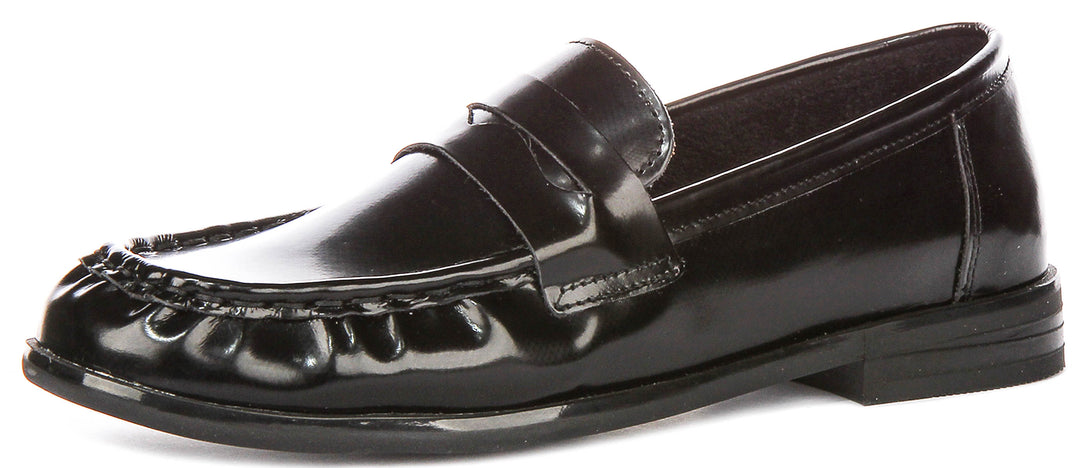 Rayleigh In Hi Shine Black Loafers