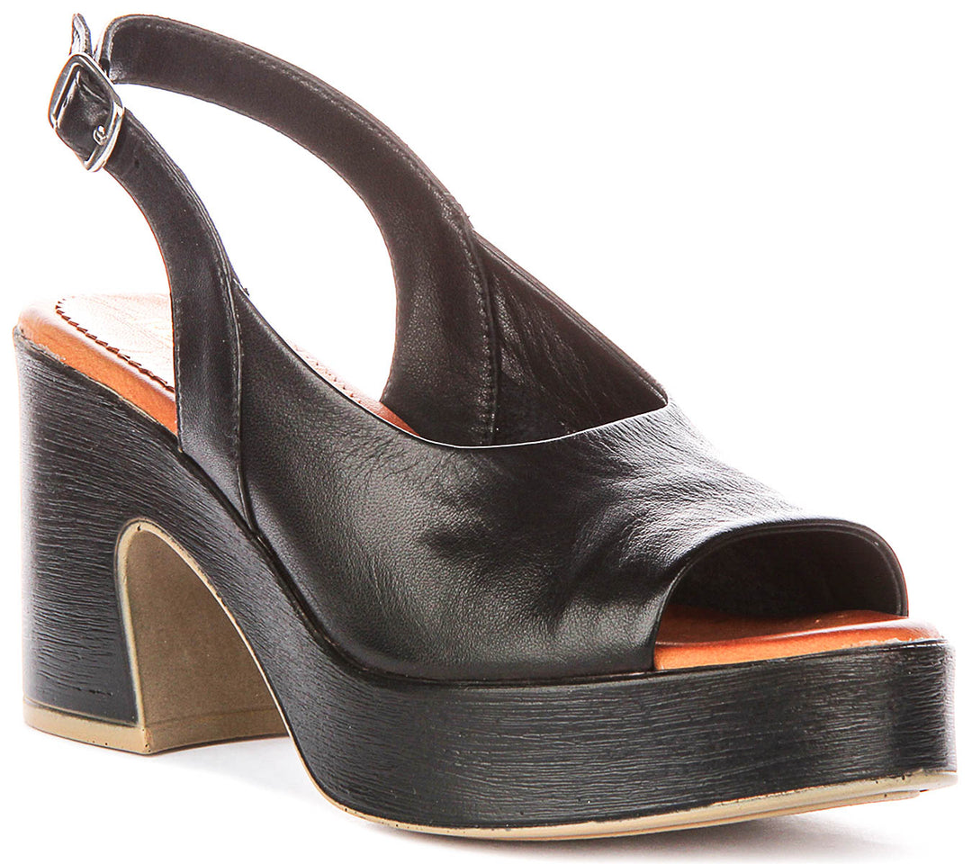 Teresa Peep Toe Platform In Black