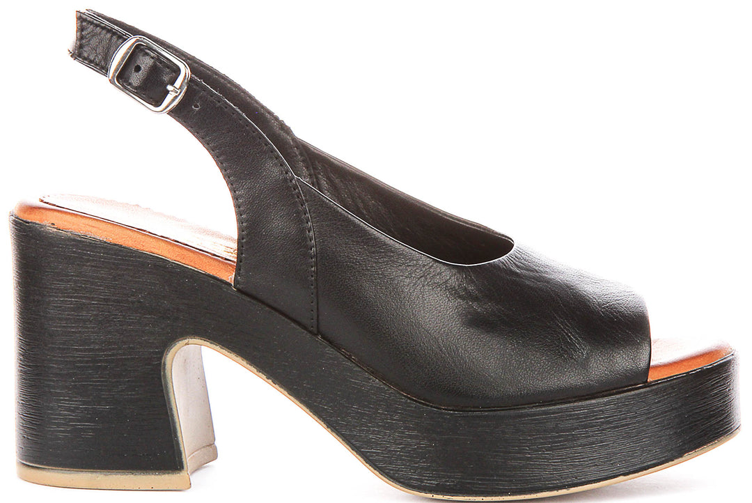 Teresa Peep Toe Platform In Black
