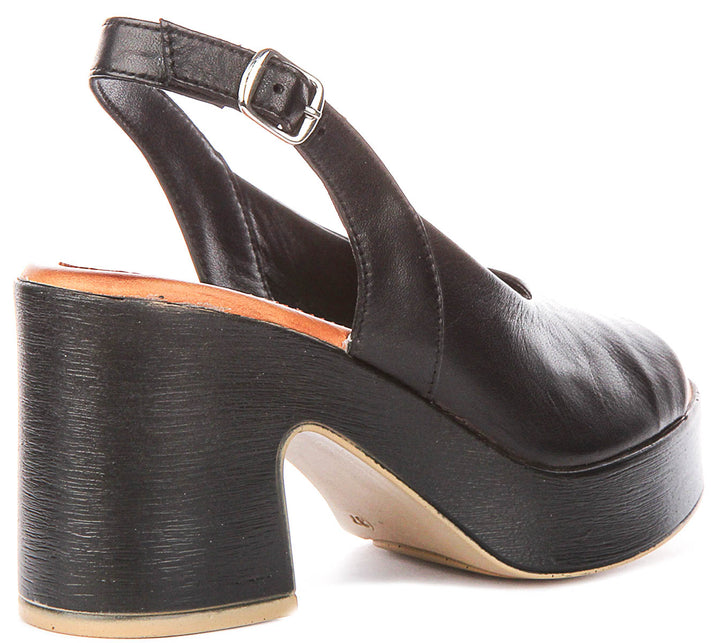 Teresa Peep Toe Platform In Black
