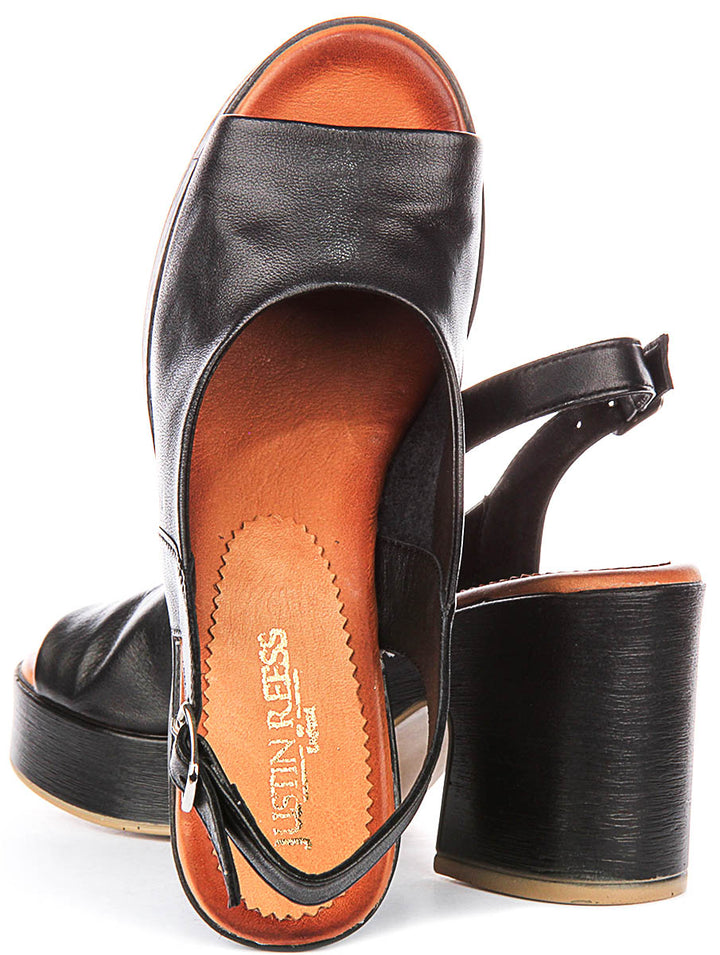 Teresa Peep Toe Platform In Black