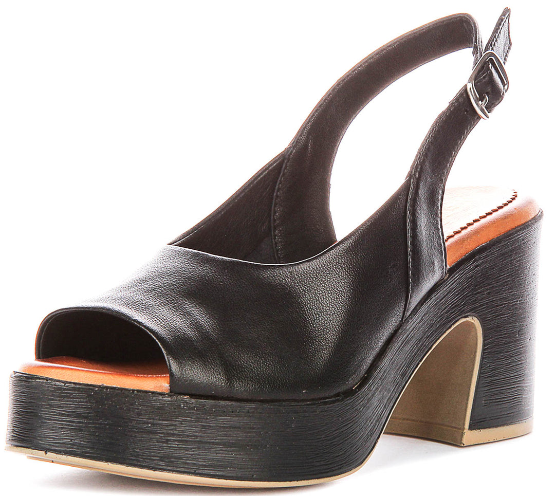 Teresa Peep Toe Platform In Black