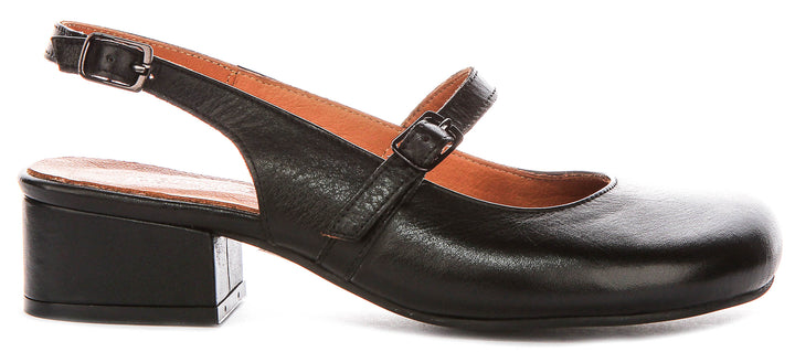 Summer Slingback Mary Jane In Black