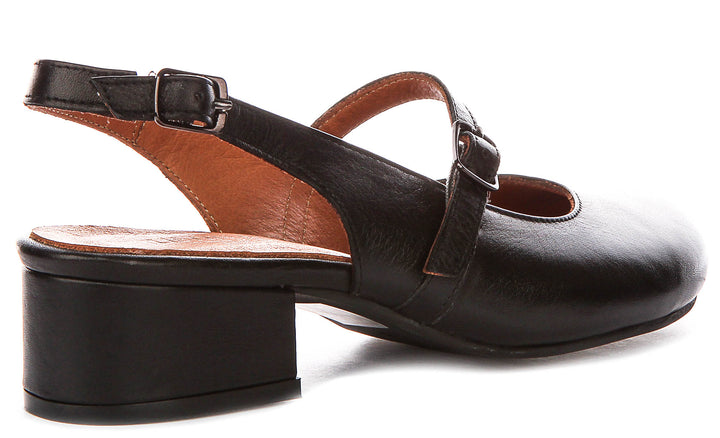 Summer Slingback Mary Jane In Black