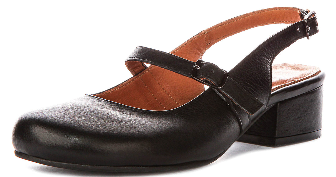 Summer Slingback Mary Jane In Black