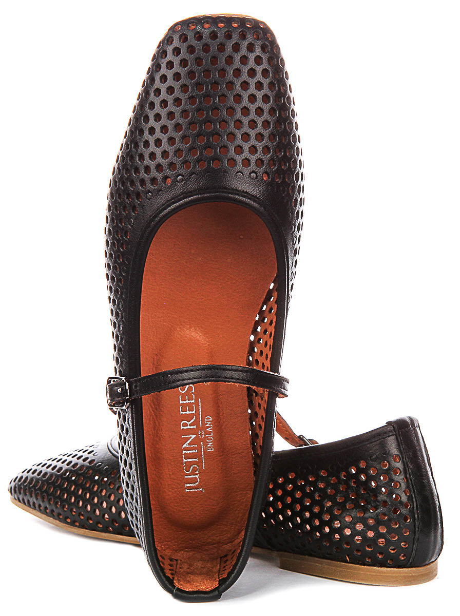 Heidi Perforated Mary Jane In Black
