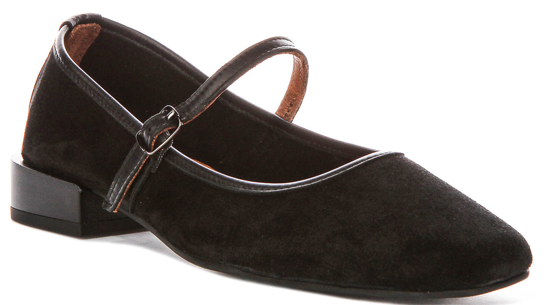 Jasmin Mary Jane In Black Suede
