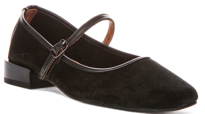 Jasmin Mary Jane In Black Suede
