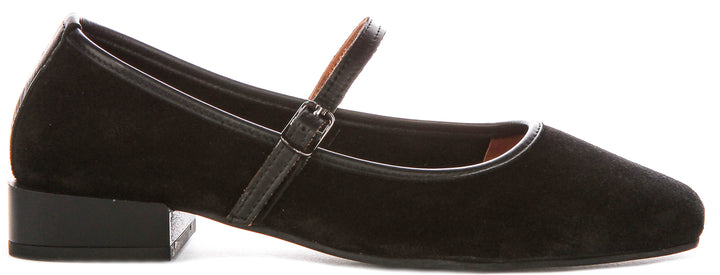 Jasmin Mary Jane In Black Suede