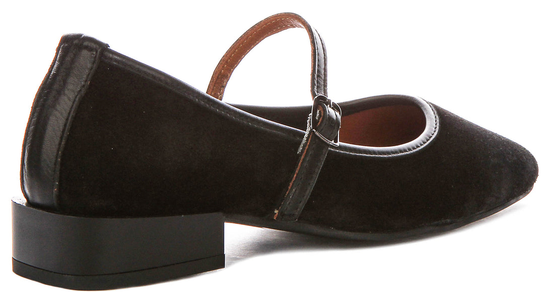 Jasmin Mary Jane In Black Suede